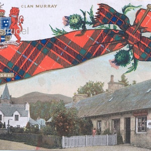 Carte postale écossaise vintage « Clan Murray » - TÉLÉCHARGEMENT NUMÉRIQUE