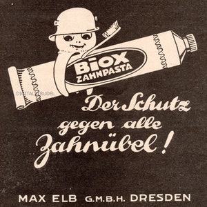 Antike Zahnpasta-Werbung - 1922 Biox-Werbung - DIGITALER DOWNLOAD