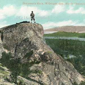 Vintage Postkartenbild - Dreamers Rock, Georgian Bay, Ontario - DIGITALER DOWNLOAD