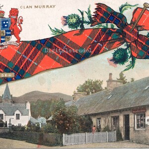 Clan Murray - Carte postale antique - Ecosse Écossais - TÉLÉCHARGEMENT NUMÉRIQUE