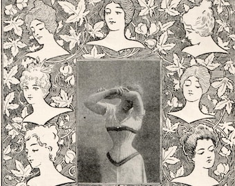 Art Nouveau Corset Advertisement from 1898 - DIGITAL DOWNLOAD