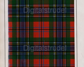 1906 Antique Scottish Tartan Print of Clan Maclean - DIGITAL DOWNLOAD
