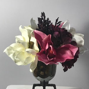Artificial Mixed Floral Arrangement in its Unique Vase: By JReneeFloralBoutique