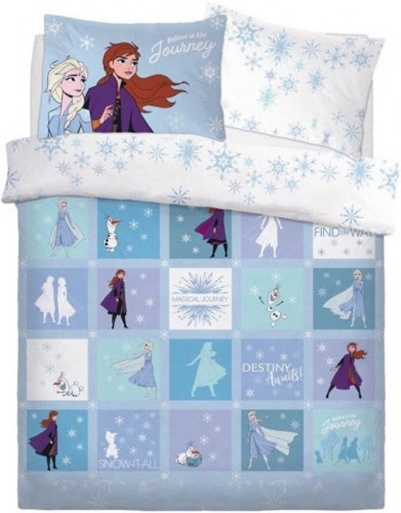 Disney Frozen 2 Patchwork Reversible Double Duvet - Frozen 2 Bedding Set Queen Size Disney Frozen 2 Patchwork Reversible Double Duvet - Frozen 2 Bedding Set Queen Size