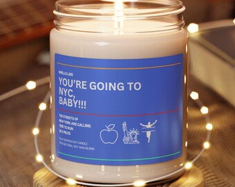 NYC 26.2 Runner Gift, Marathon Runner Gift Scented Soy Candle, 9oz, Funny Runner Gift for Her, Motivation Gift Her