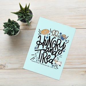 Marathon Training Motivationskarte - Inspirierendes Zitat für Läufer | Perfektes Geschenk für die Ermutigung zum Jahrestag