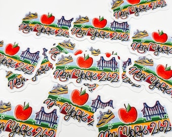 NYC Marathon 26.2 Sticker: Running Pride Vinyl Decal