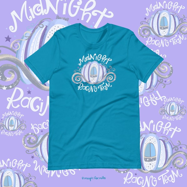 Midnight Racing Team Short-Sleeve Unisex T-Shirt, Magically Inspired Princess Half Marathon, Glass Slipper Challenge Runner, WDW Runner