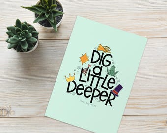 Dig a Little Deeper Card - Motivational Running Gift | Encouraging Quote for Marathon Training & Endurance Runners
