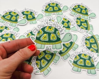 Turtle Running Sticker | Motivation for Runners & Everyday Encouragement, Runner Friend Sticker