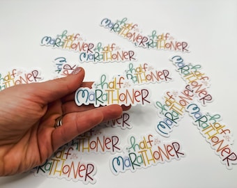 Half Marathoner Sticker: Vinyl Decal for Water Bottles & Laptops