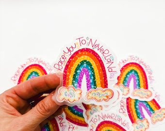 CLEAR Race You to Neverland Sticker, Encouraging Motivational Sticker, Water Bottle 5k 10k Half Marathon Sticker