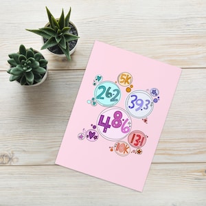 Tarjeta de inspiración del desafío Dopey: regalo motivador para corredores de Disney / Tarjeta de aliento para el desafío de fin de semana de maratón de 4 carreras