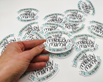 She Believed She Could So She Freakin' Did, Half Marathon Mama Motivational Sticker, Half Marathon Runner Sticker, Marathon Running Gift