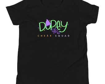 YOUTH Dopey Challenge Running Chear Squad Youth Short Sleeve T-Shirt, Running Chearing Shirt, Youth