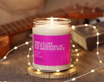 Funny Runner Soy Candle | Race Day Gift, 9oz