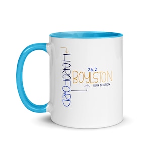 Run Boston 26.2 Coffee Mug, Boston Running Mug, Boston Runner, Boston Running Coffee Cup, Oldest Marathon Mug