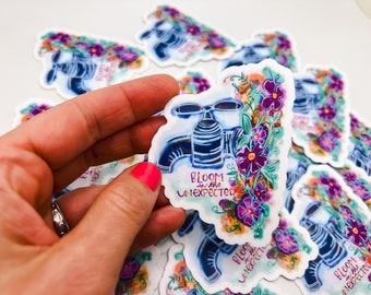 Bloom in the Unexpected Hand Drawn Floral Sticker