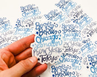 CLEAR Six Star City Sticker, Encouraging Motivational Marathon Runner Sticker, Water Bottle 5k 10k Half Marathon, Best Running Friend