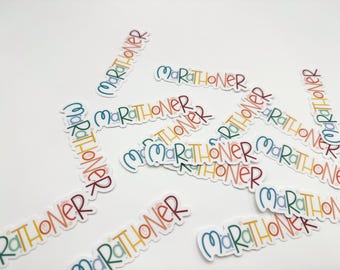 Marathoner Sticker: Waterproof Vinyl Decal for Runners