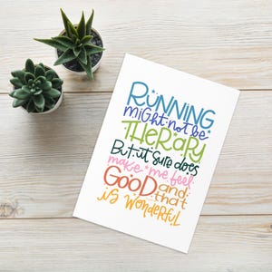 Encouraging Running Card - Inspirational Gift for Runners | Motivational Quote for Marathon Training & Race Day Support