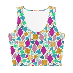 Dopey Challenge Crop Top, WDW Marathon Runner Gemstone Crop Top