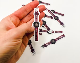 Running Watch Sticker, Motivational Water Bottle Decal