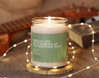 Funny Runner Candle Gift | Race Day Vibes, Scented Soy Wax