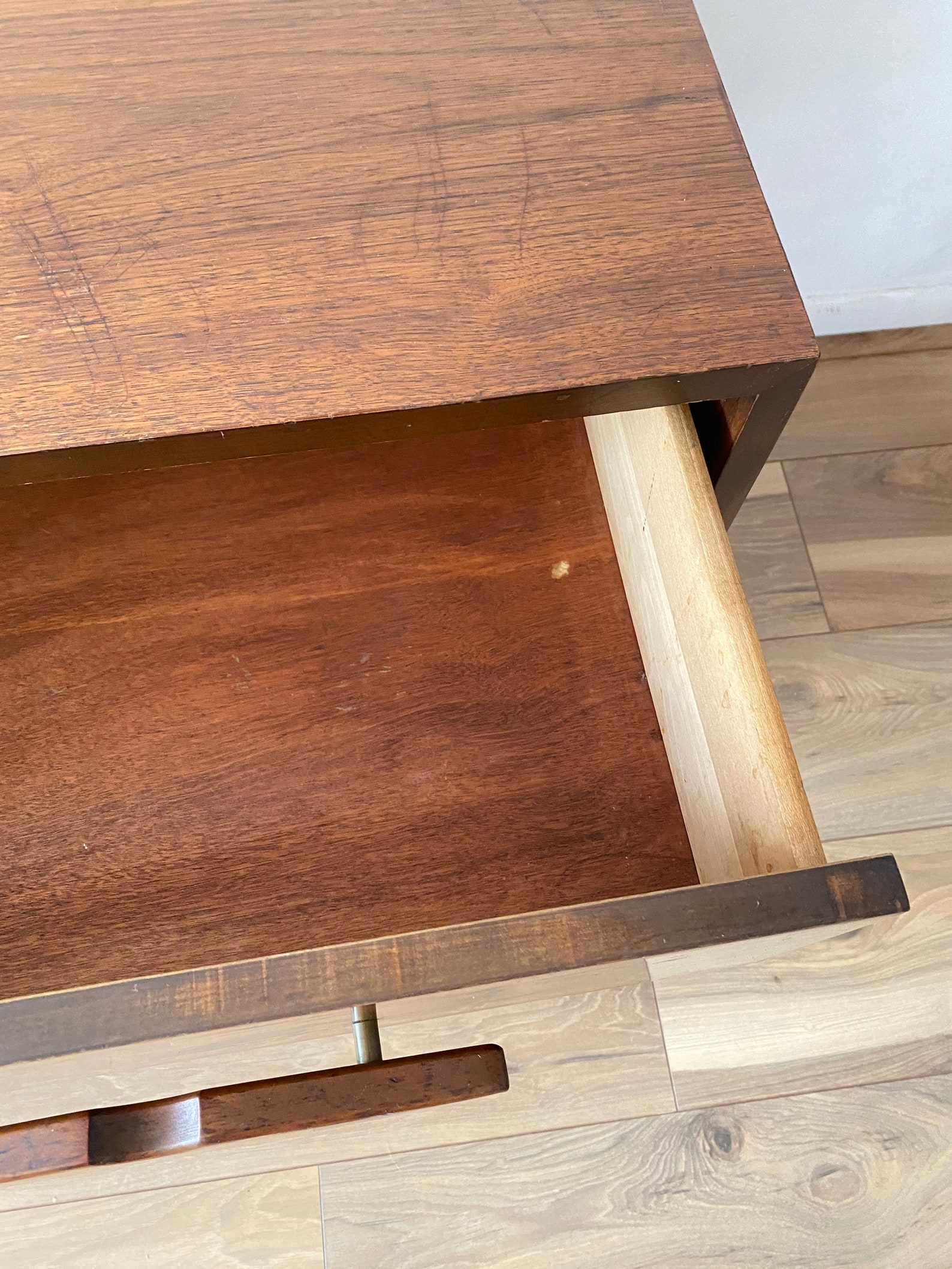 Vintage Mid Century Walnut Nightstand MCM Nightstand With 2 Etsy