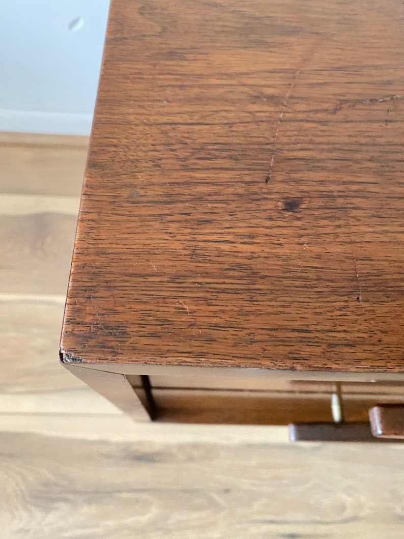 Vintage Mid Century Walnut Nightstand MCM Nightstand With 2 Etsy