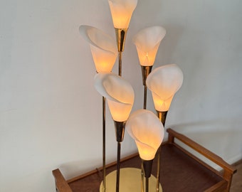 Vintage Calla Lily Flower Lamp