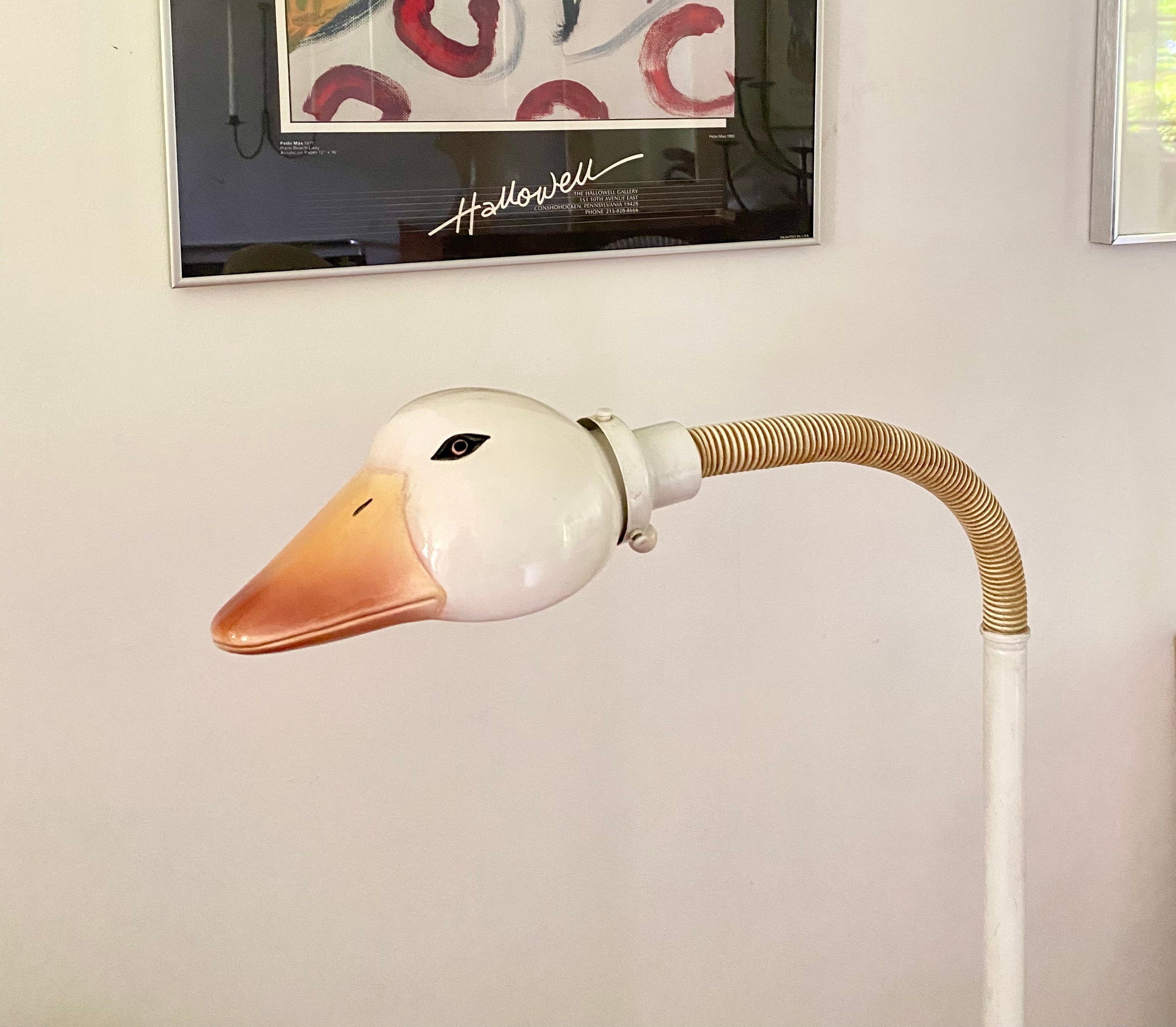 Vintage George Kovacs Style Duck Lamp Floor Lamp With Goose Porn Photo