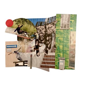 Dogtown - A2 paper collage