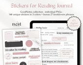 Digital Stickers for Reading Journal | Bookish GoodNotes Stickers | Widgets Tropes Genres | Inspirational Stickers for Bookworm | Notability