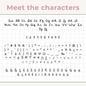 Cute Handwritten Font for Digital Notes, Digital Planning and ...