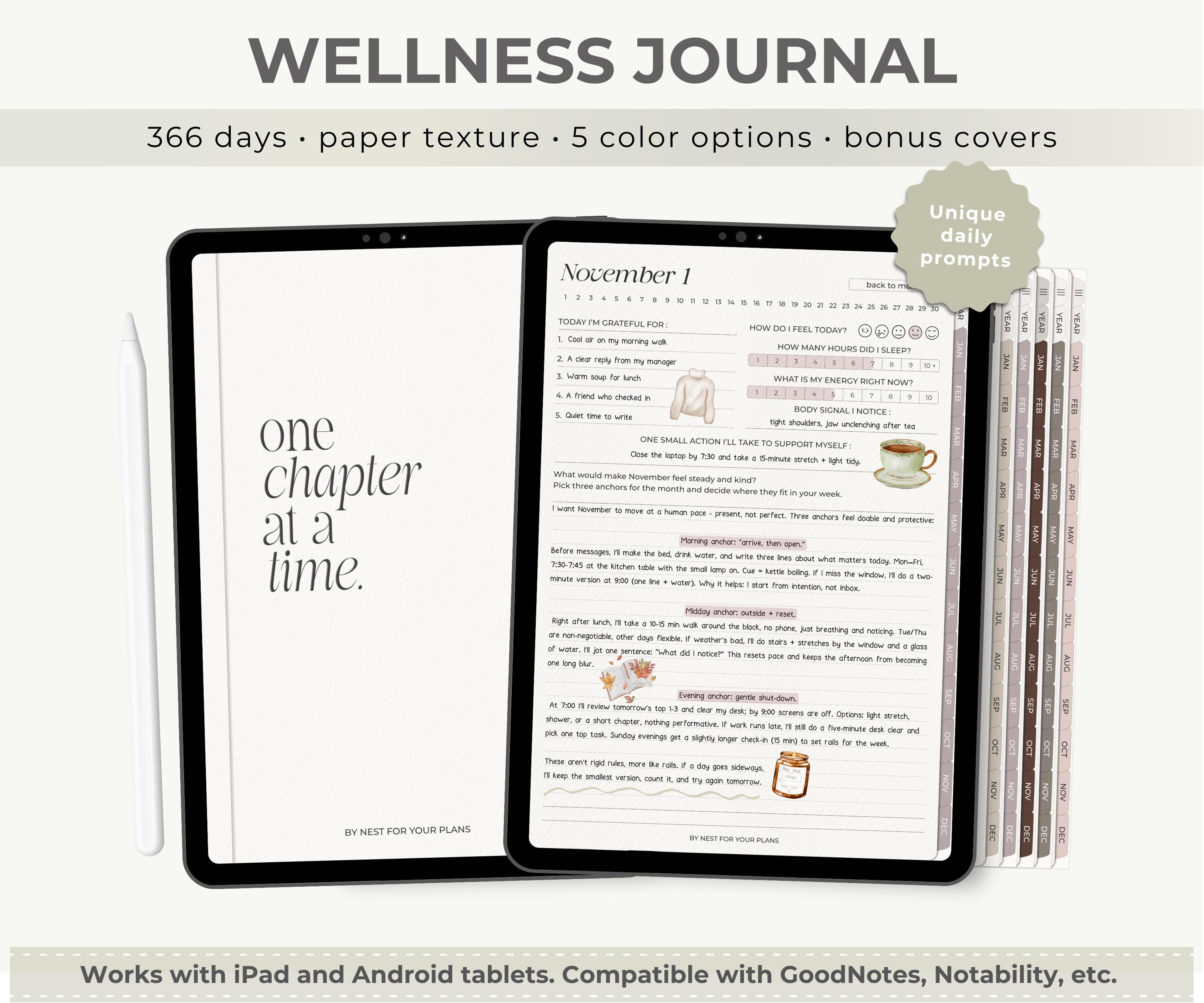 Digital Daily Journal for iPad &amp; Android, Wellness and Mental Health ...