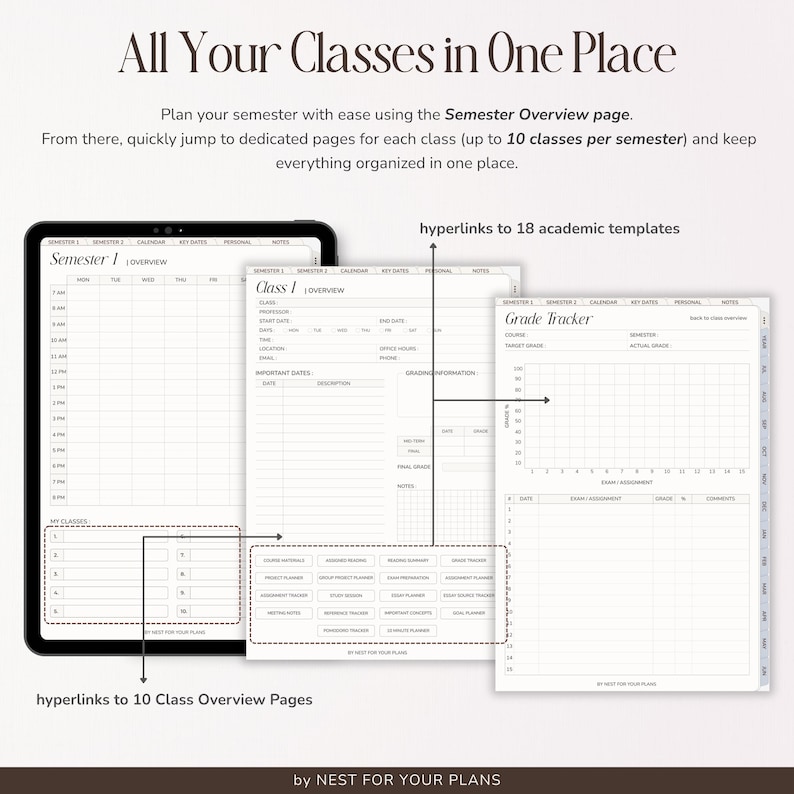 Digital Student Planner 2026-2027, Academic Planner & Assignment ...