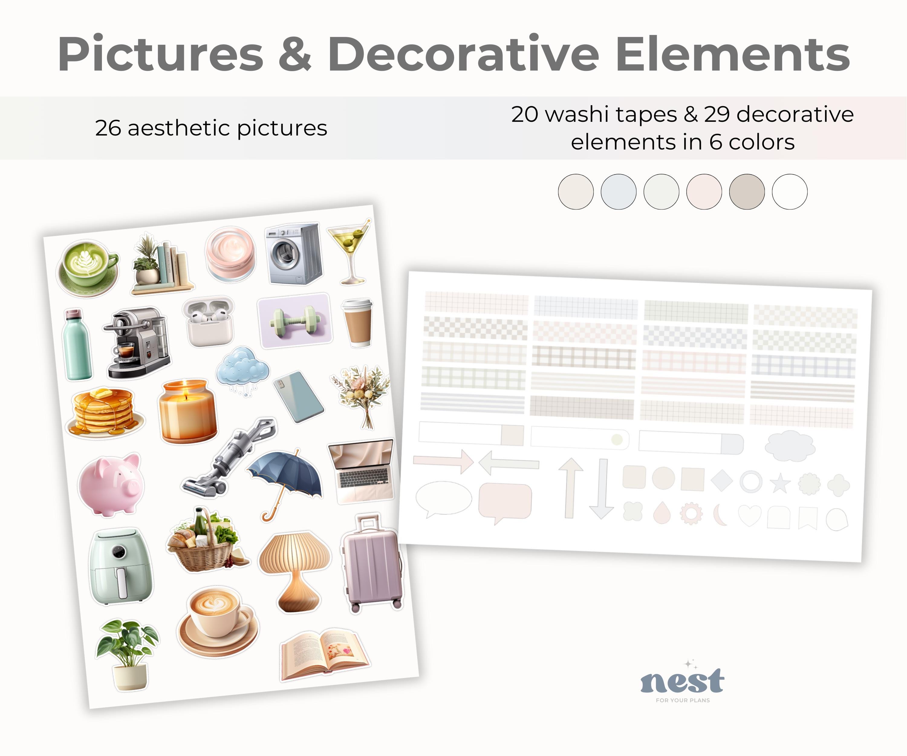 Digital Stickers | Basic Planning Goodnotes Stickerbook | iPad ...