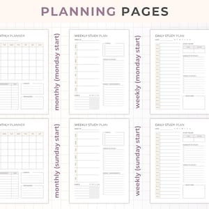 Student Planner Printable Bundle | Academic Planner | Tracker for ...
