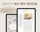 Digital Recipe Book, Digital Weekly Meal Planner, Goodnotes Cookbook, iPad Recipe Journal, Recipe Planner, Notability Recipe Organizer