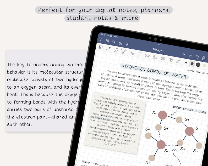 Gemütliche handgeschriebene Schrift für digitale Notizen und digitale Planung Niedliche handgeschriebene Schriftart für Studentennotizen Notizen Bekanntheit iPad Bild 4