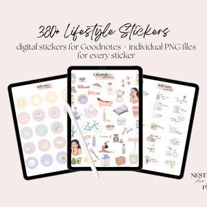 Everyday Digital Stickers Goodnotes, PNG Files of Digital Stickers, Digital Planner Stickers, Lifestyle Inspirational Stickerbook