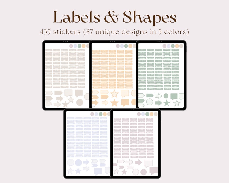 Everyday Basic Digital Stickers Pack, Goodnotes Stickerbook, Widgets ...