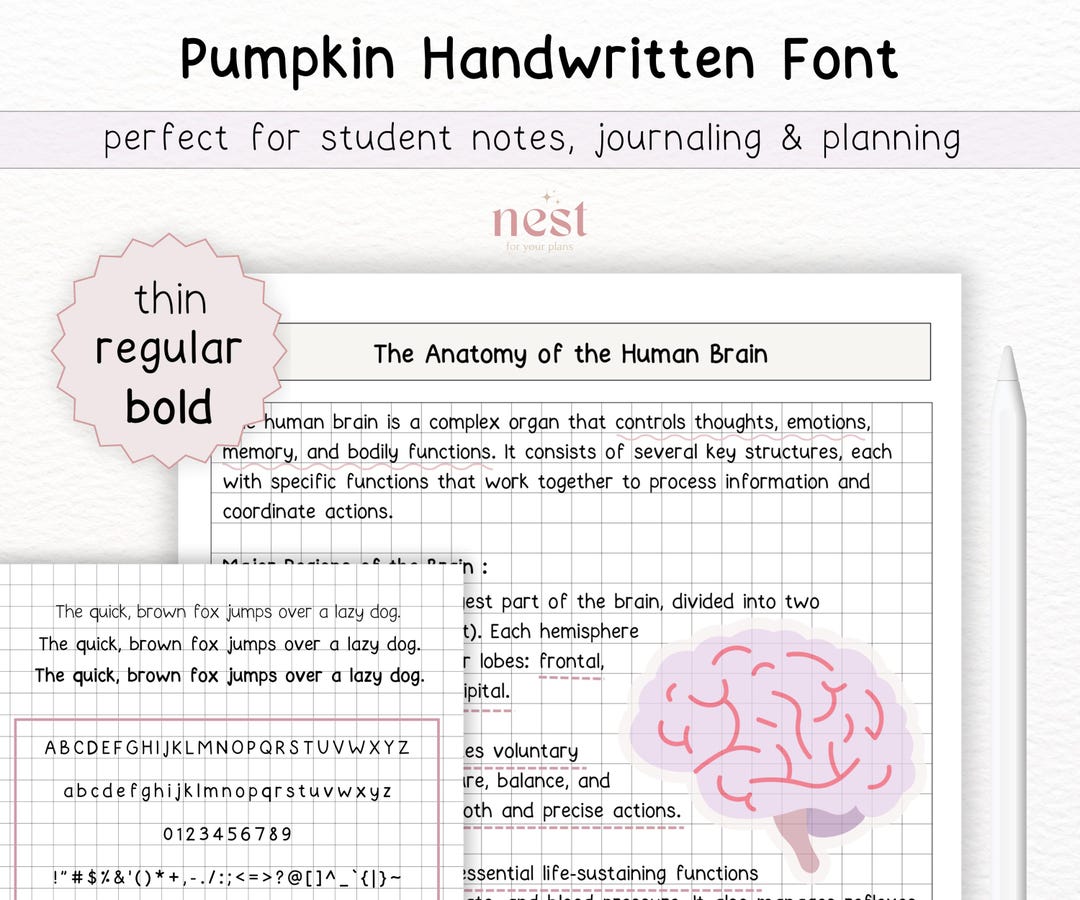 Handwritten Font Bundle for Digital Notes, Planning, Journaling ...