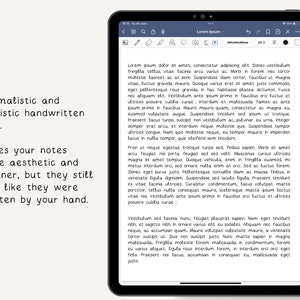 Gemütliche handgeschriebene Schrift für digitale Notizen und digitale Planung Niedliche handgeschriebene Schriftart für Studentennotizen Notizen Bekanntheit iPad Bild 2