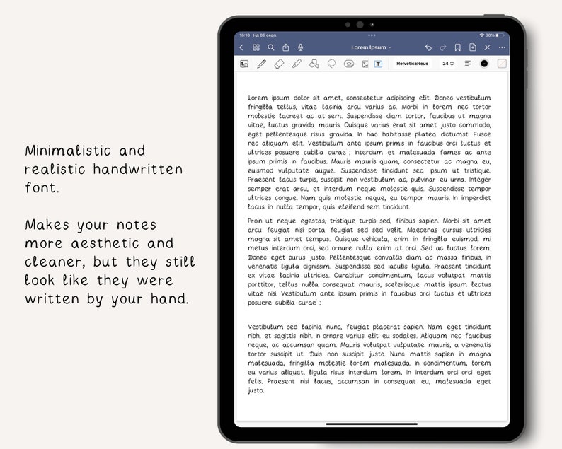 Gemütliche handgeschriebene Schrift für digitale Notizen und digitale Planung Niedliche handgeschriebene Schriftart für Studentennotizen Notizen Bekanntheit iPad Bild 2