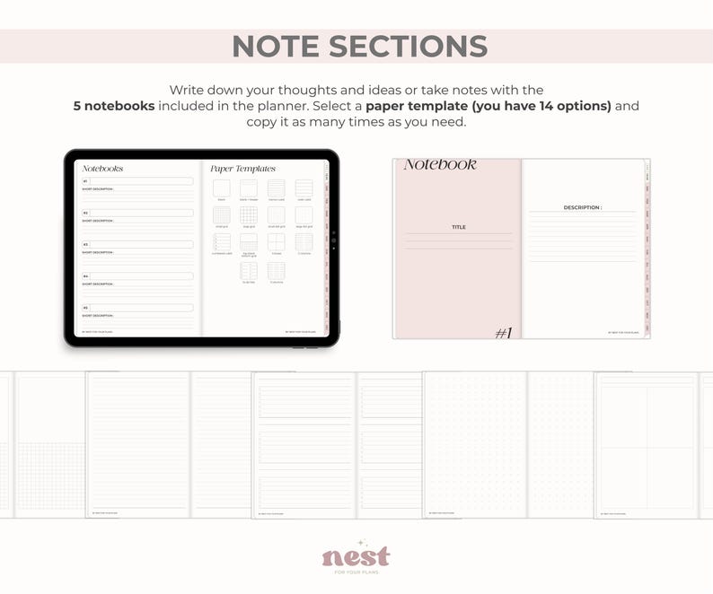 2026 Digital Weekly Planner Landscape, Horizontal Goodnotes Planner ...