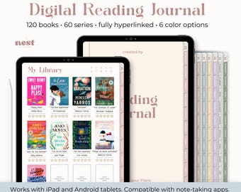 Digital Reading Journal | Classic Reading Planner for iPad | GoodNotes Reading Tracker | Android Book Journal | Book Review | Notability