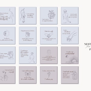 K&ouml;nnte beinhalten: Ein Satz von 12 druckbaren Karten mit motivierenden Zitaten und Illustrationen. Die Karten sind in einem helllila Farbton mit schwarzem Text und Illustrationen gehalten. Die Karten sollen dir helfen, motiviert und positiv zu bleiben.