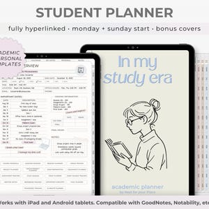 Academic Planner 2025-2026, Digital Student Planner, GoodNotes College & Study Planner, iPad Assignment Tracker, Notability School Planner